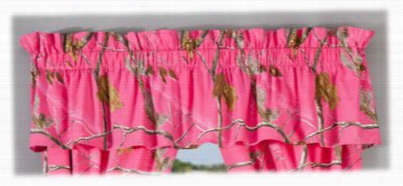 Realtree Apc Fucheia Collection Rod Pocketdrapes Or Valance - Valance