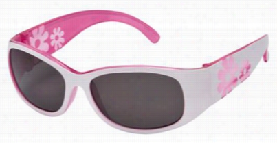 Sunbelt Kidz Wildflower Cutou Tsunglasses For Girls - Whie+pink Flower/grey