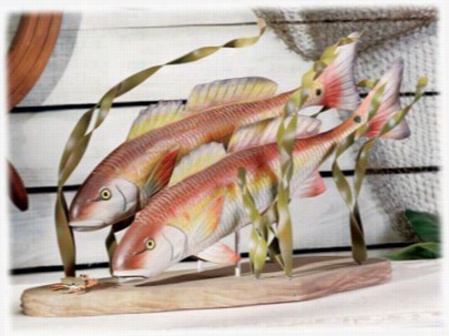 T.i . Design Handcrafted Wood And Metal Artwork - Redfish Pair In Seagrass