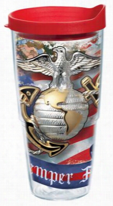 Tervis Tumbler Marines Eaglle And Anchor Insulated Wrap With Cover - 24 Oz.