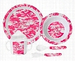 5-Piece Dining Set for Kids - Pink Camo