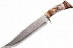 Ken Richardson Custom Hand-Etched Bowie Knife - Deer