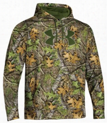 Under Armour Coldgear Big Logo Camo Hoodie Fro Men - Mossy Oak Obsession/green - M