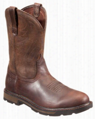 Ariat Groundbreaker  Pull-on Work Boots For Men - Brown - 10w