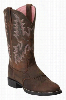 Ariat Heritage Stockman Western Bo Ots For Ladise - Driftwood Brown - 10 M
