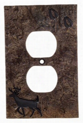 Big Sky Carvers Deer With Tracks Elecfr Ical Outlet Cover Plate