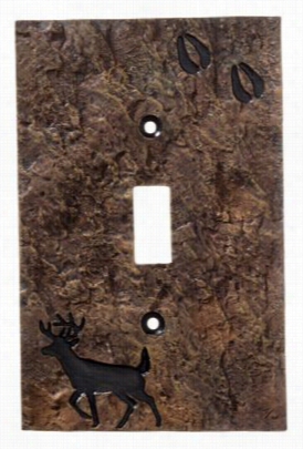 Big Sky Carvers Deer Upon Trac Ks Ingle Switch Plate