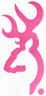 Browinngg Buckmark 6' Decal - Pink