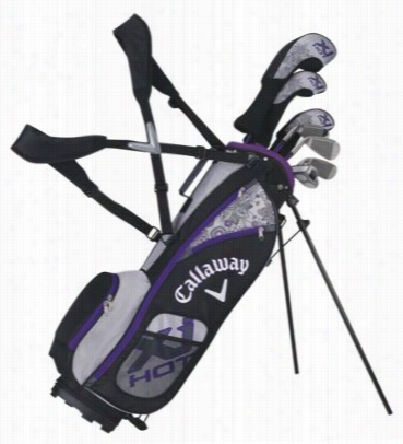 Callaway Xj Hot Junior Golf Club Set For Kids- Ages 5-8 - Right Hand - Black/purple