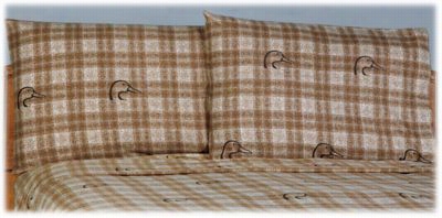 Ducks  Unlimited Plaid Flannel Sheet Set - Twin