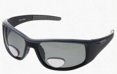 Fish Eyes Bifocal Polarized Sunglasses - Matte Black/smoke - +2.00