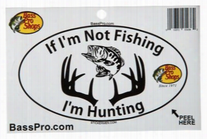 Fishing And Hunting Oval Decal