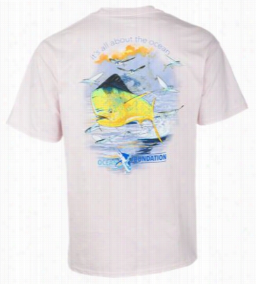 Guy Harvey All About The Ocean Pocket T-shirt For Men - Lt. Pink - S