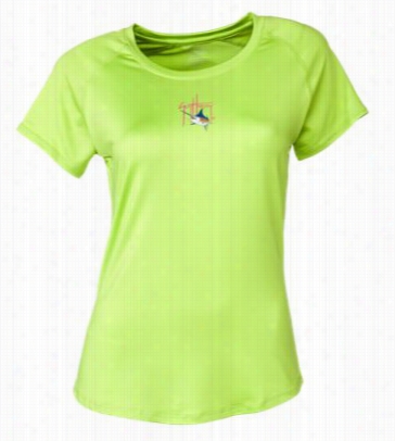Guy Harveyy Cap Sleeve Performance T-shirt For Ladies - Lime - L