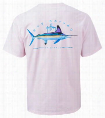 Guy Harvey Clipper Pocket T~shirt Fot Mn - Light Minnow - S