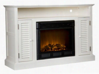 Holly & Martin  Savannah Media Electriic Fireplace - Antique White