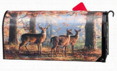 Magnet Worsk Mailwraps Magnetic Mailbox Cover - Deer By The Hautman Brothers