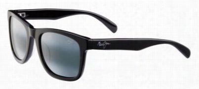 Mauijim  Legends Polarized Sunglasses - Gloss Black/nejtral Grey Mirror