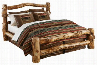 Natural Wood Bedroom Furnture Collection Log Bed - Twih
