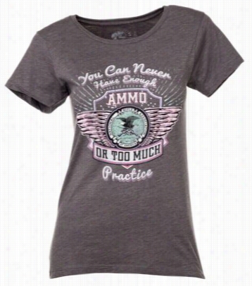 Nra Ammo Practice T-shirt For Ladies - Granite Heather - S