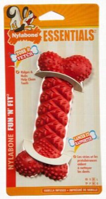 Nylabone Fun 'n Fit Rubber Braided  Dog Bone