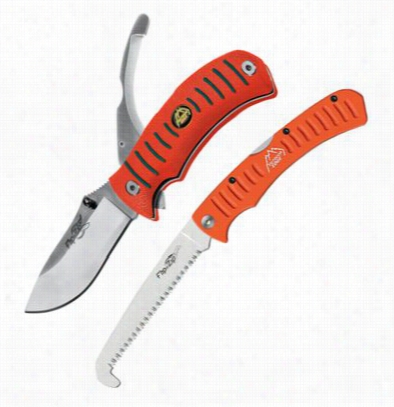 Outdoor Edge Flip N'zip Double Blade Folding Knife/saw Combo - Orange