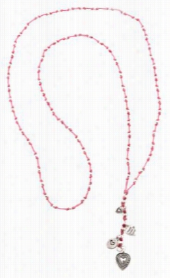 Pink House Hot Pink Luv Charms Long Necklace