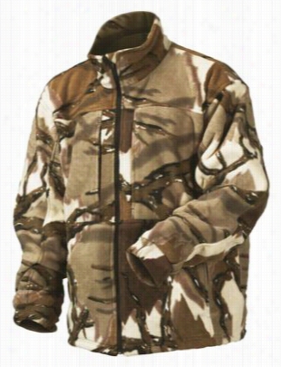 Predator Camo Heavyweight Fleece Jerkin For Men - Predator Decepption Brown - L