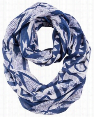 Quagga Indigo Rubbings Infinity Scarf For Ladis