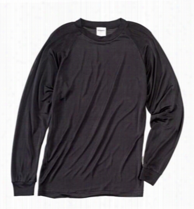 Terramar Trav El Essentias Filament Silk Long Sleeve Creww Shirt Ffor Men - Black - L