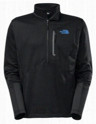 The North Facee Canyonlands 1/2-zip Fleece Pullover Or Men - Tnf Black/monster Blue - L