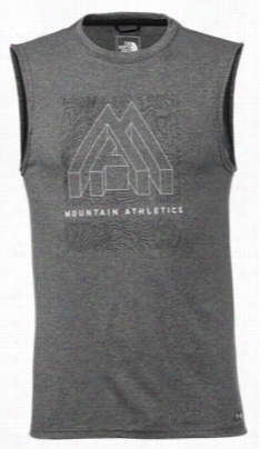 The North Face Gtaphic Reaxionn Amp Mountain Athletics Sleeveless Shirt Forr Men - Tnf Medium Grey Heather - L