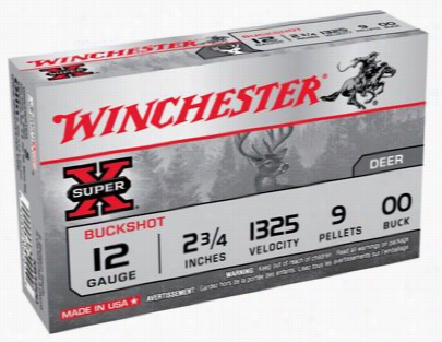 Winche Ster Super-x Buckshot Shotshells -- 12 Gauge - 2.75'- 1325
