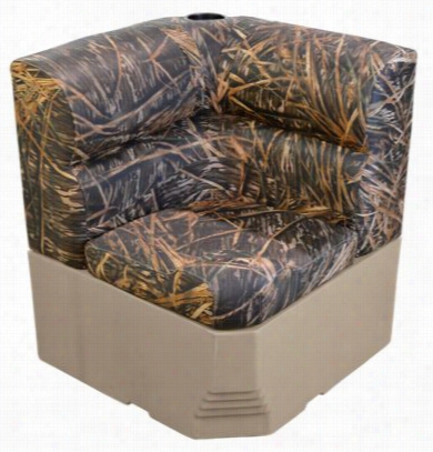 Wiss Scou T Pontoon Series 25' Radius Corner Seat - Mossy Oak Shadow Grass