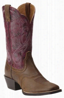 Ariat Mesquite 12' Western Boots Fo Rladies  - Vintage Bommber - 10 Mediumb