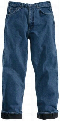 Carhartr Fleece-lined 5-pocketj Eans For Me - 33x30