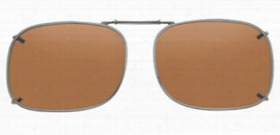 Cocoons Rectangle 1 Clip-ons Sunglasses - 51 Gunmetal/amber