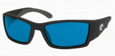 Costa Corbina 400 Polarized Sunglasses - Matte Balck/blue Mirror