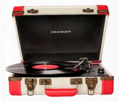 Crosley Exceutive Usb Portable Turntable - Red/white