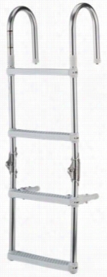 Deck Mount Folding Ladder - 15" Wide - 4 Step