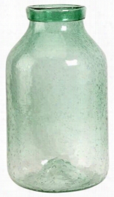 Imax Cadell Large Green Bleb Glass Jar