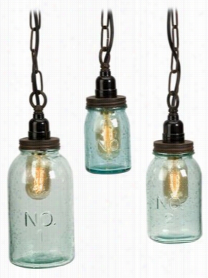 Imax Lexington Mason Jar Pendant Light Ser