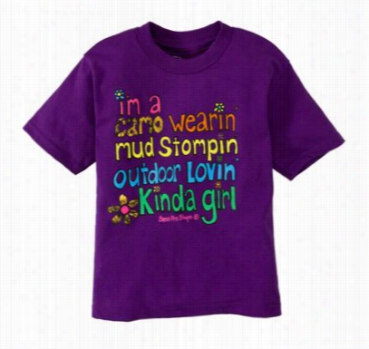 Kinda Girl T-shirt For Toddlers - Short Sleeve -  Purple - 2t