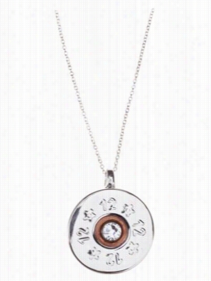 Lizzy J's Shotgun Shell Ne Cklace With Crystal