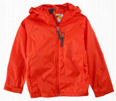 Packable Rain Jacket For Youth - Orange - 8