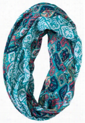 Quagga Mixed Tiles Infinity Scarf For Ladies  - Lake Bue