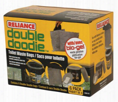 Reliance Double Doodie Waste  Bags With Bio-geell - 6 Pack