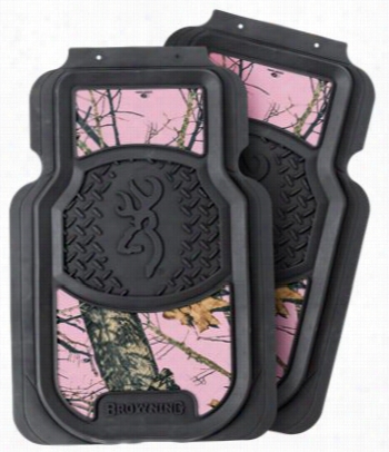 Signature Automotive Brownin Gpink Camo 3-d Floor Mat - Set Of 2