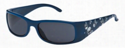 Sunbelt Kidz Bad Bonze Sun Glasses For Youth - Blue W/skulls & Cr Oss Bones/smoke