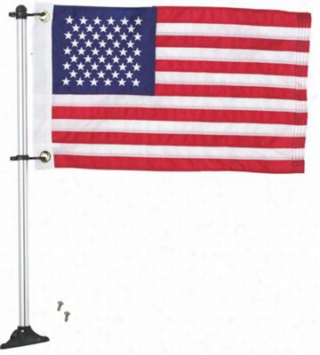 Taylor Made Pontoon Flag Pole Socket With U.s.  Flag